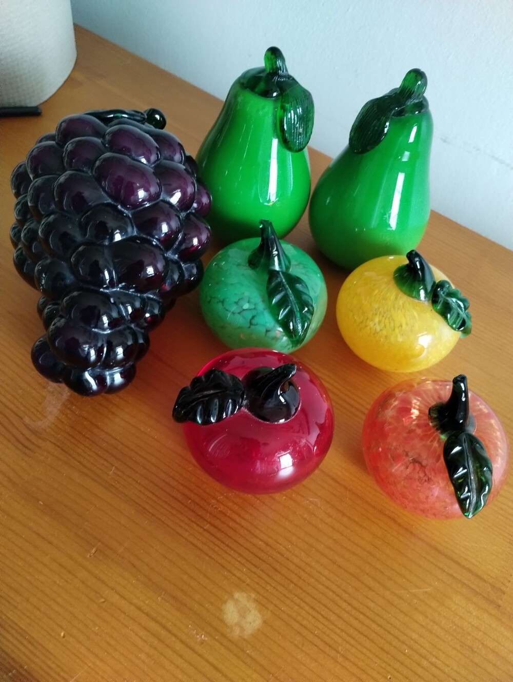 Glass Fruit Figurines - Assorted Colors